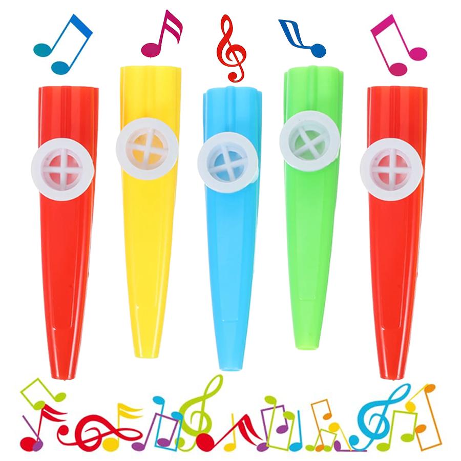 4/8/16pcs Plastic Kazoo Portable Wind Instrument Multicolor Festival Party Atmosphere Creating Supplies for Music Lovers XJM