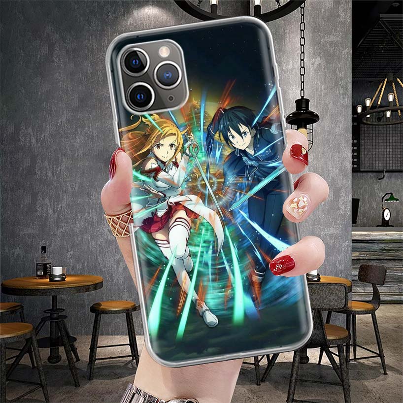 Sword Art Online Anime Soft Phone Case For IPhone 11 17 Air 16E 16 Pro Max 15 + 14 Plus 13 Mini 12 Apple 7 SE 8 Fundas Coque 11