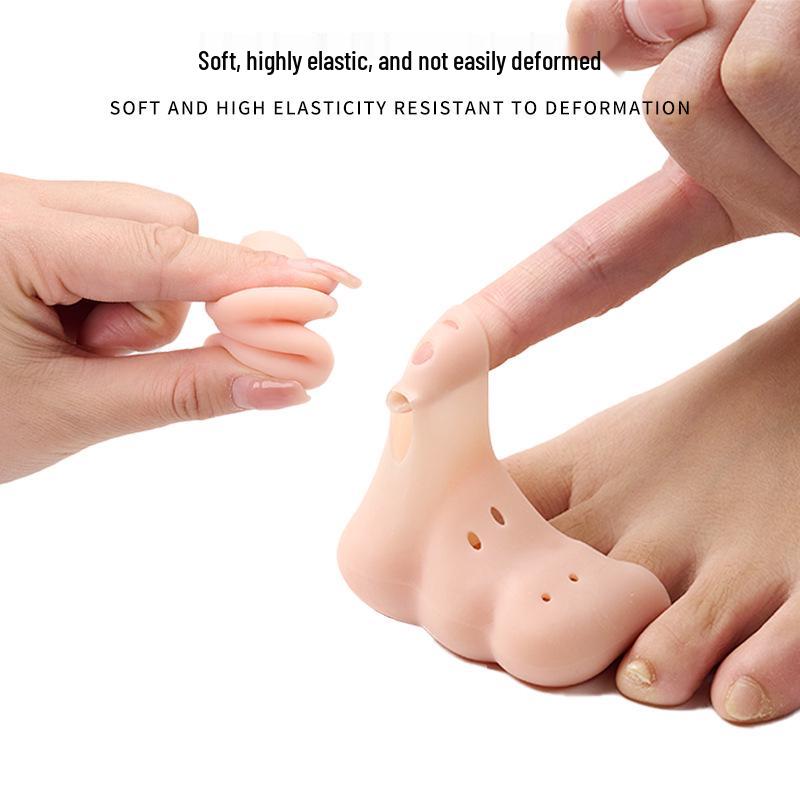 Silicone Toe Separator with Elastic Ring for Hallux Valgus Correction