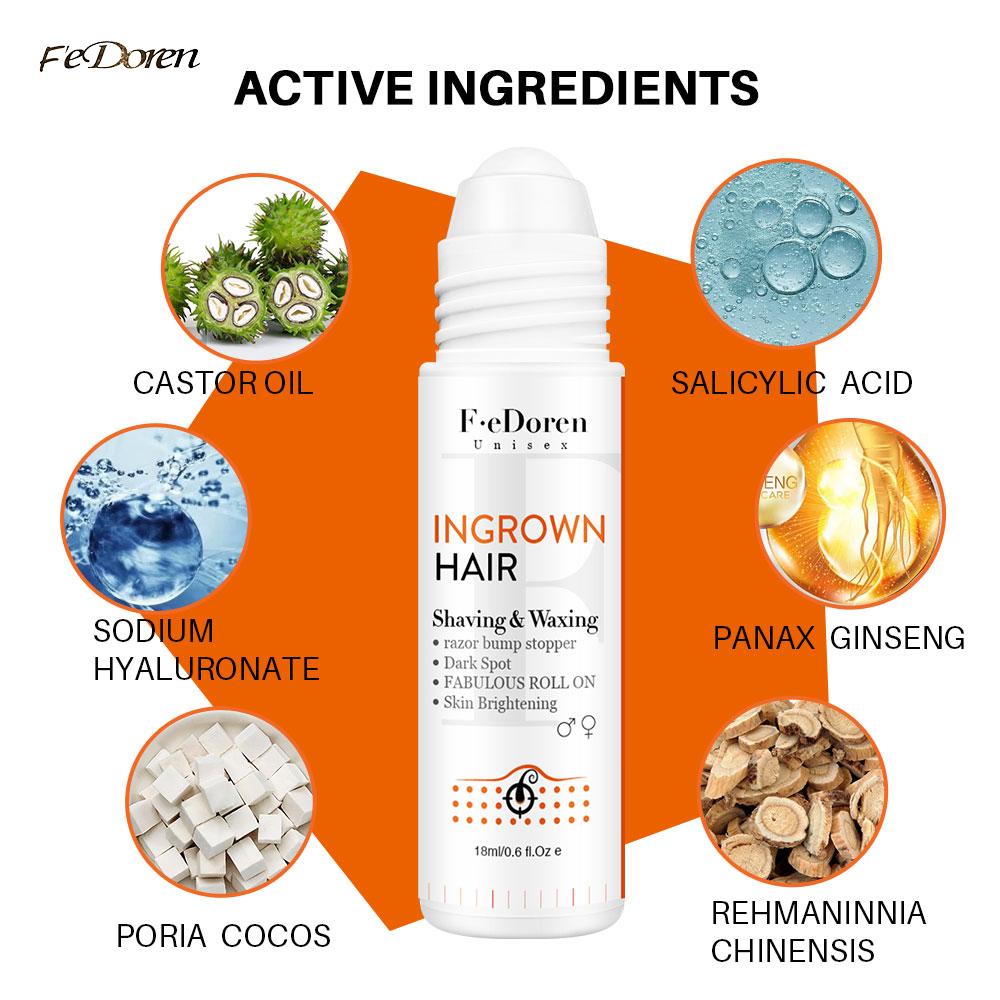 Soluzione Rimozione Bumps da Rasatura Kit Trattamento Peli Incarniti Siero Riparatore Dopobarba Riduzione Macchie Scure Rossore per PFB Pimple