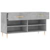 Shoe Bench Concrete Grey 102 X 35 X 55 Cm Particleboard