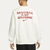 Nike Logo Casual Comfortable Letter Long Sleeve Spliced College Sweatshirt Men sweatshirt White IB5504133