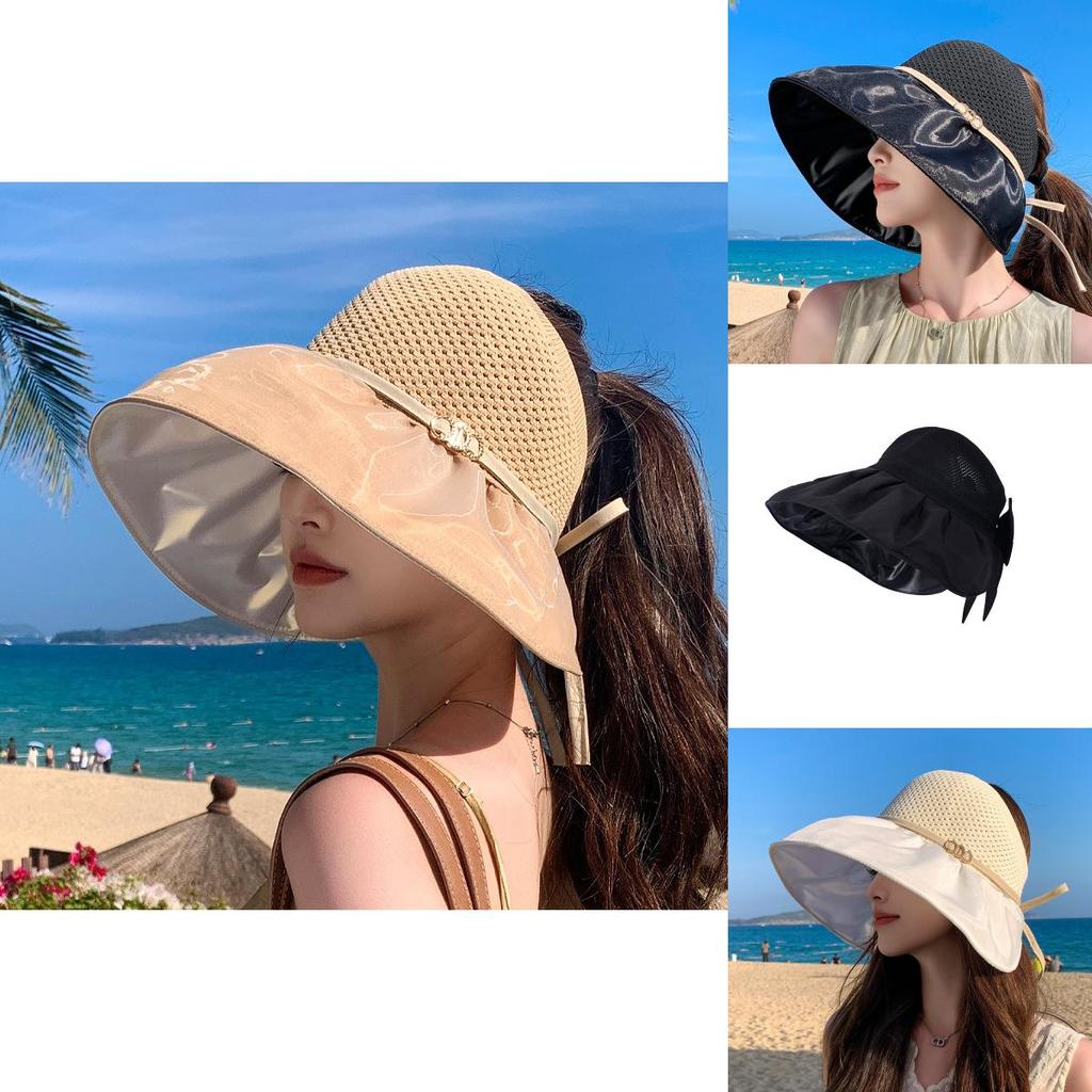 Summer Sun Protection Hat Women Large Brim Uv Shield Outdoor Sun Hat For Beach Travel