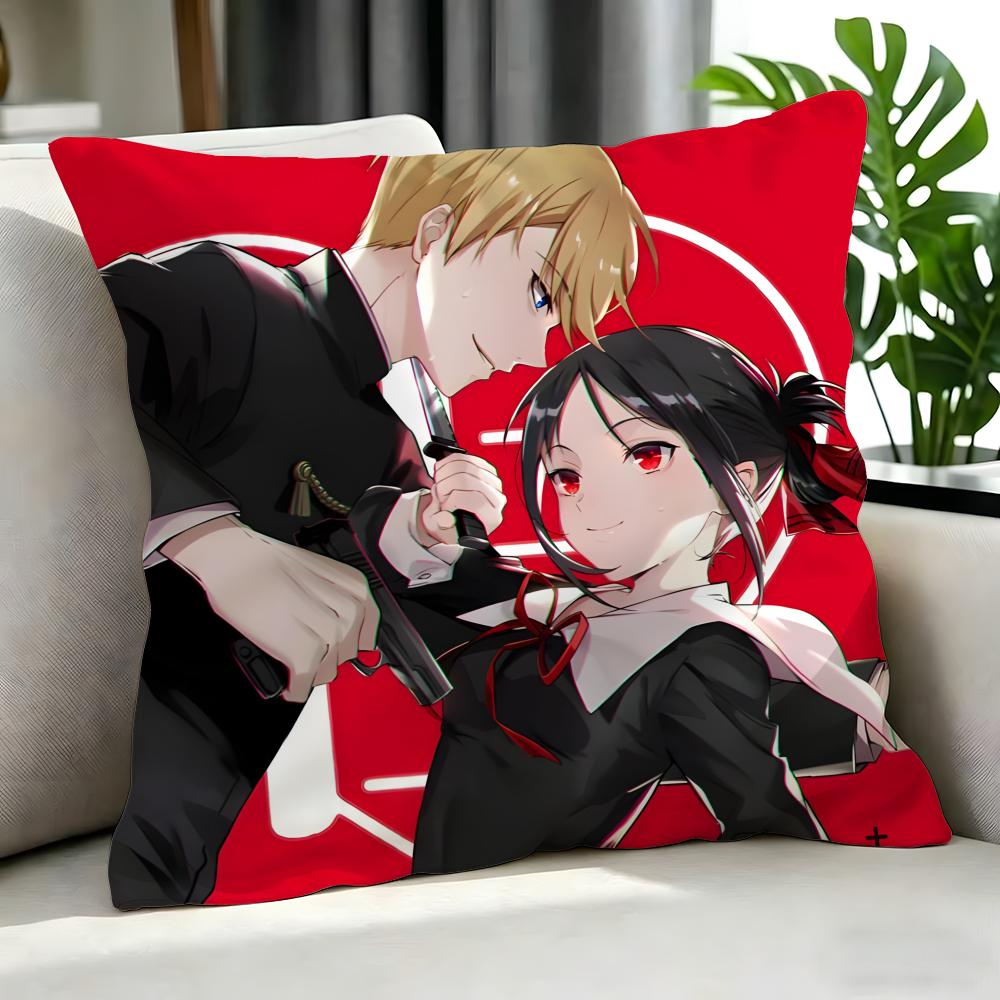 Anime Kaguya-Sama Love Is War Cushion Cover Cushion Cover Set 4Pcs 50X50 45X45 40X40 Pillowcase Decorative Sofa Home Decor