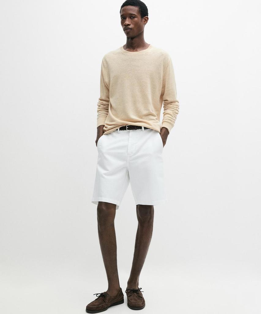 Masimodutti Linen Bermuda Pants