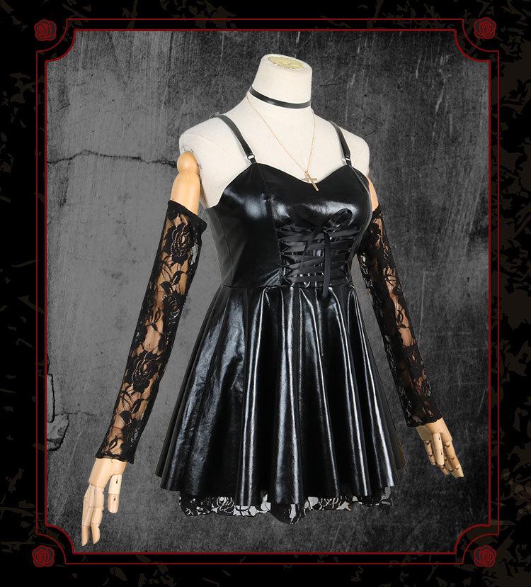 Death Note Misa Amane Cosplay Costume with Cross Necklace