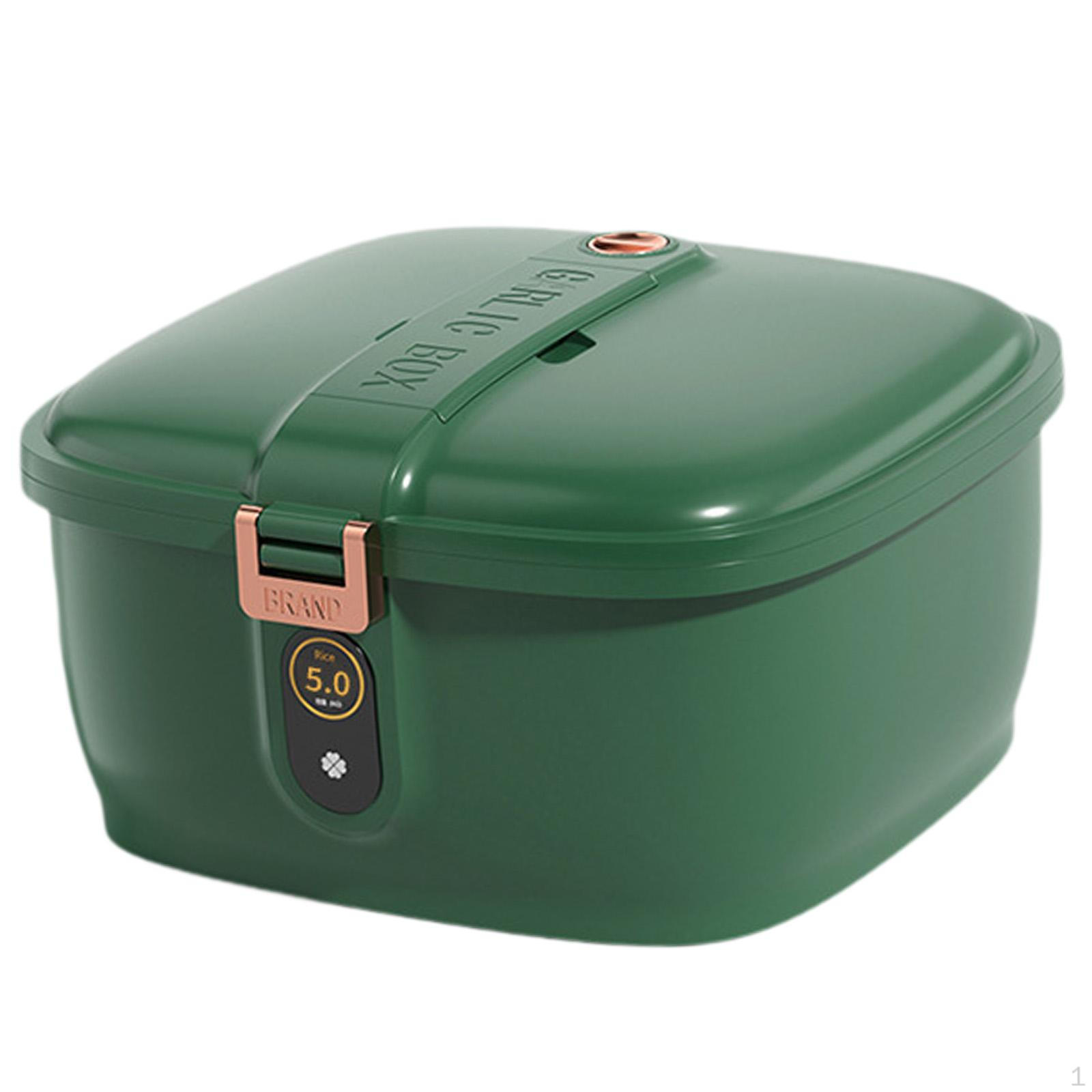 

Зерновой рис контейнер для хранения зеленый дозатор ведро кладовая магазин коробка для корма для домашних животных S