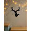 1 PC Forged Iron Deer Head Wall Art, Modern Nordic Lodge Decor, Metal Animal Sculpture for Living Room Office, Lightweight Statue, Home Accents