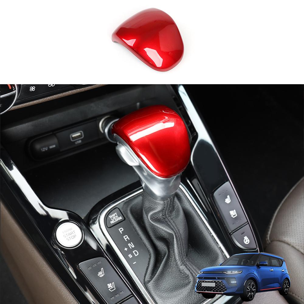 

For Kia Soul -2025 Red Window Button Cover Car Gear Shift Cover Center Console Cover Upper Vent Cover Storage Box LHD/RHD ABS Gear Shift Knob