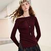 Chuyu Women's Tencel Wool Blend Long Sleeve Top