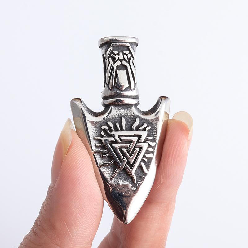 Vintage Nordic Celtic Thor Hammer Necklace Men\\\'s Amulet Silver Color Pendant  Jewelry Punk Necklace
