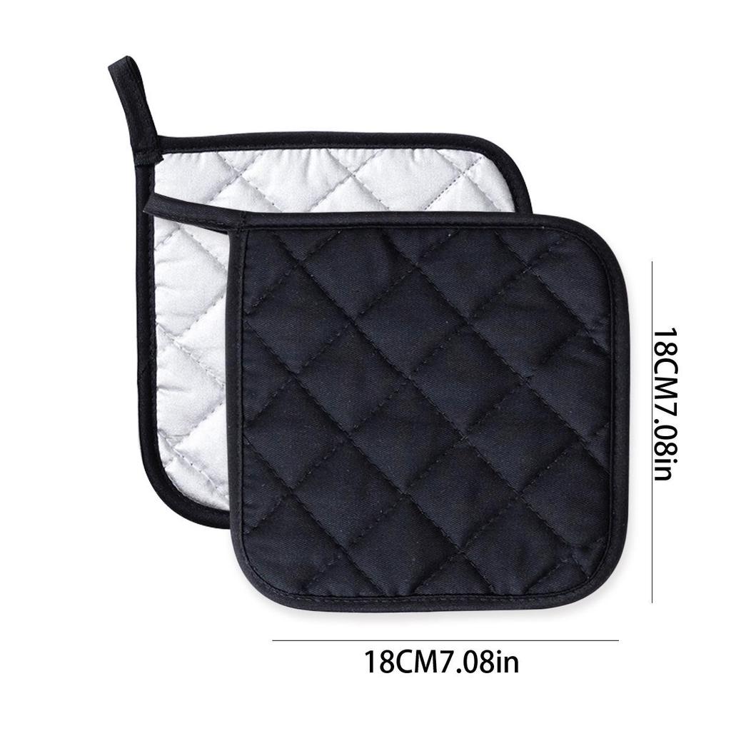 Pure Cotton Heat-Insulating Silver-Coated Pot Pad & Microwave Oven Gloves Set