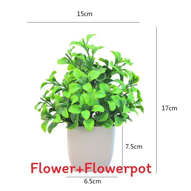 Plastový eukalyptus magnólie v květináči bonsaj pro vnitřní dárkovou dekoraci