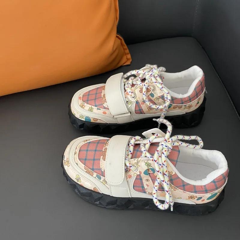 Thick Soled Women's Shoes Trend Niche Board Shoes Ugly Cute Versatile Women's Vulcanized Shoes Zapatillas De Deporte Sneakers