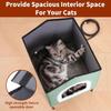Portable Cat House Heating Cat Small Dog Houses Foldable Puppy Kitten Cats Dogs Bed Durable Rabbit Dog Cats Kittens Pet Beds