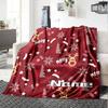 Christmas Reindeer And Snowflakes Home Customize Your Name Blankets Soft And Cozy Lightweight For Year Round Use Perfect For Picnics Sofa Office Bed