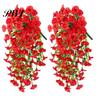 Easy-care Artificial Flowers 2 Pcs Hanging Petunia UV Resistant Faux Year-round Decorations Reusable Simulated Petunias for Outdoors Festive