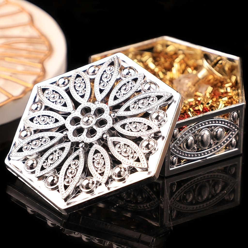 1Pc Hexagonal Candy Boxes Plastic Decorative Gift Packaging Box For Wedding Birthday Party Favor Chocolate Jewelry Storage