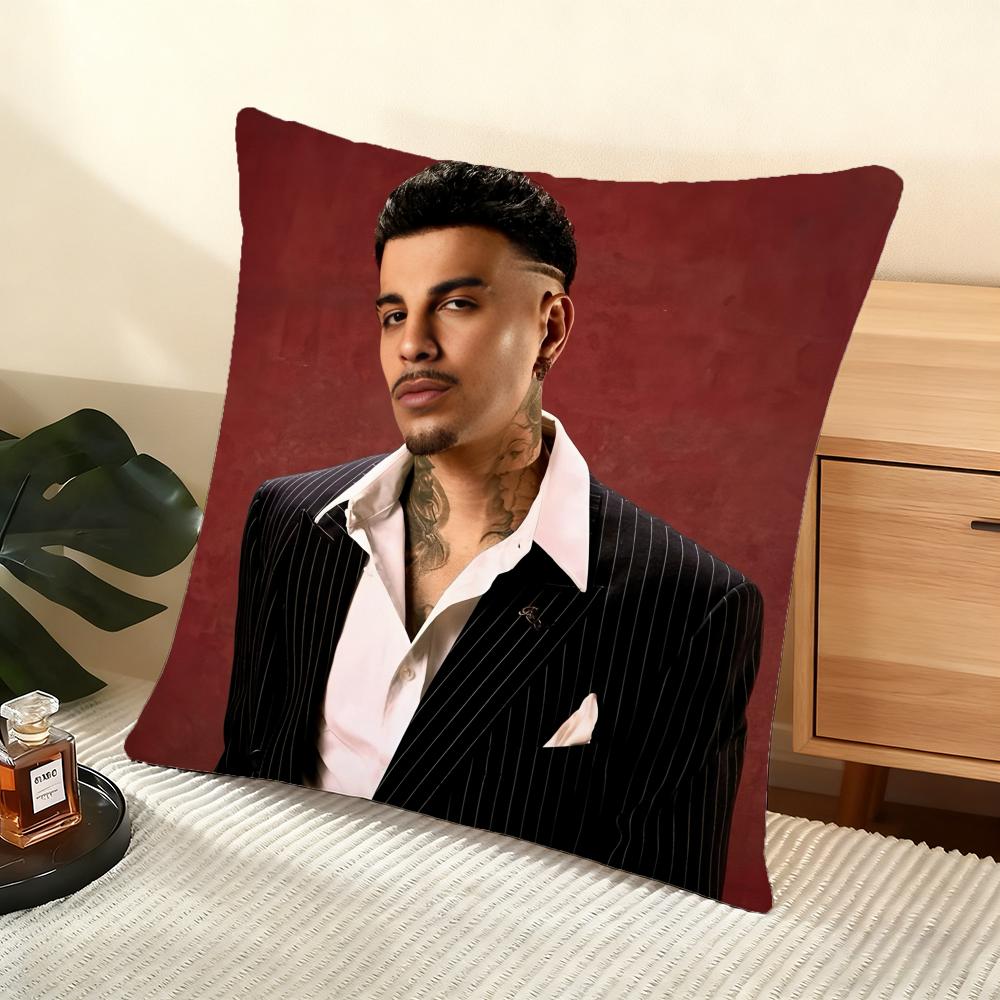 R-Rauw Alejandro Cushion Cover Soft Short Plush Pillow Cover Smooth Cozy Texture Aesthetic Cushion Case Home Decor