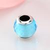 100% Authentic 925 Sterling Silver Six Color Sky Blue Pink Murano Glass Beads Fit Original European Charms Bracelet Jewelry