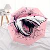 1pc Shark Pink Automatic Folding Umbrella, 8-Rib Sturdy Canopy, Portable Travel Umbrella for Outdoor Use