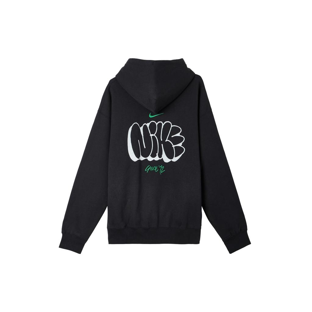 Nike Solo Swoosh Comfortable Soft Loose Hoodie Men Hoodies Black Peacock HQ4181-010