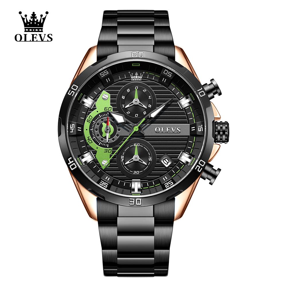 OLEVS Exclusive Quartz Watches for Man Stainless Steel Chronograph Waterproof Men's Watches Luxury Fashion Man Dress Watch 2993