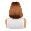 European & American Brown Bob Wig with Bangs - Short Straight Synthetic Hair
