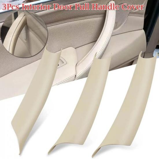 

LH & RH Interior Door Pull Handle Trim Cover Fit 2007-2013 BMW X5 X6 E70 E71 E72 Beige 3PCS