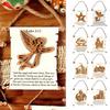 Nativity Advent Scroll Ornament Wooden Laser-Cut Hanging Decor with 24-Day Bible Verses Religious Christmas Countdown Calendar
