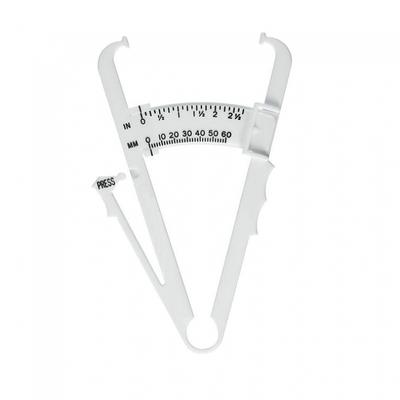 White Plastic Handheld Body  Fat Caliper for Men / Women, Portable Body Fat Measuring Tape