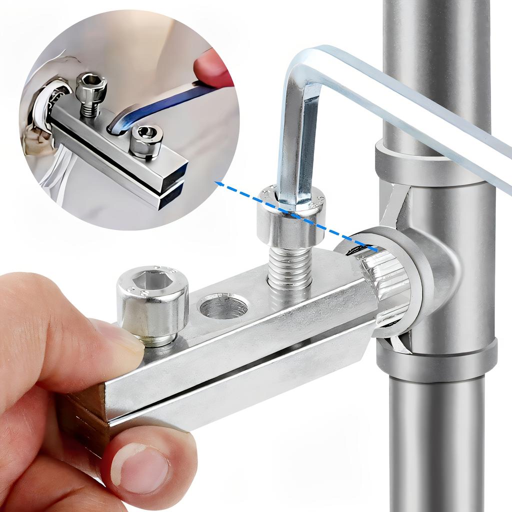 1 Set of Adjustable Metal Pipe Breaker Removal Tool Kit, Faucet Quick Thread Extraction Tool, 4mm and 6mm Nut Universal Extractor, Disassembly Tool