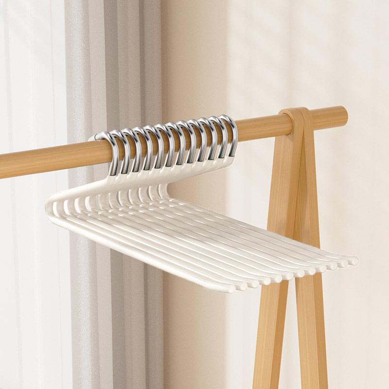 Goose-Shaped Anti-Slip Pants Hanger, Z Clip, Plastic, Non-Marking, Thickened for Wardrobe Storage and Drying.