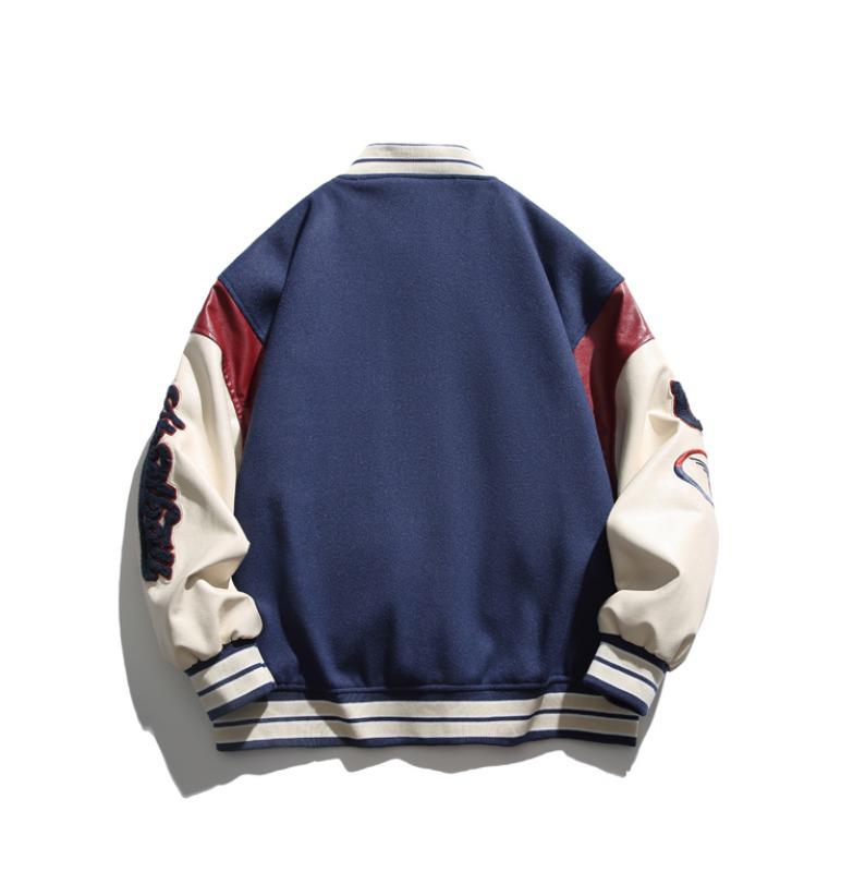 Men's Hip-Hop Embroidered Spring Jacket: Trendy Baseball Style