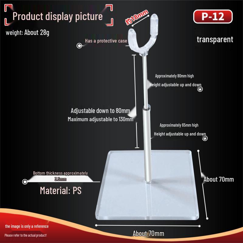 Adjustable BJD Doll Stand for 8 to 12-Point Dolls with Custom Makeup and Height Control