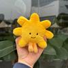 Cute Sun Flower Plush Toy Keychains Smile Yellow Pendant Bag Accessories Keyring Bag Key Chain