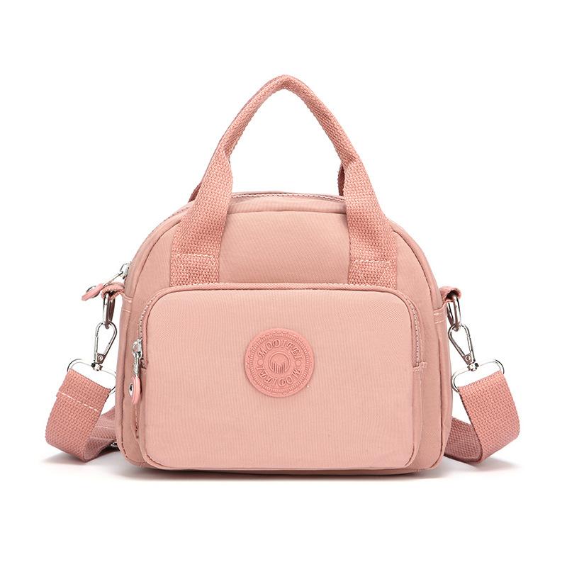 

Портативная сумка кроссбоди женская многослойная большой вместимости легкая на плечо сумка Оксфорд сумка для мамы розовый