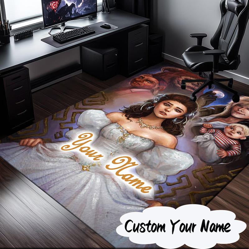 Custom Name Fantasy Labyrinth Adventure Carpet, Chair Rug,Area Rug for Office Bedroom living rooms bedroom, Doormat decor Christmas fan gifts