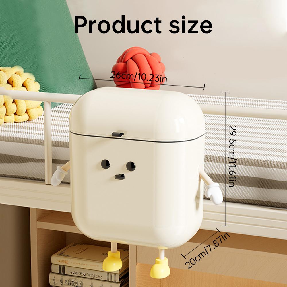 

Милый подвесной мусорный бак с крышкой, настенный, большой емкости, 12 л, пластиковый мусорный бак для кухни, ванной, туалета бежевый