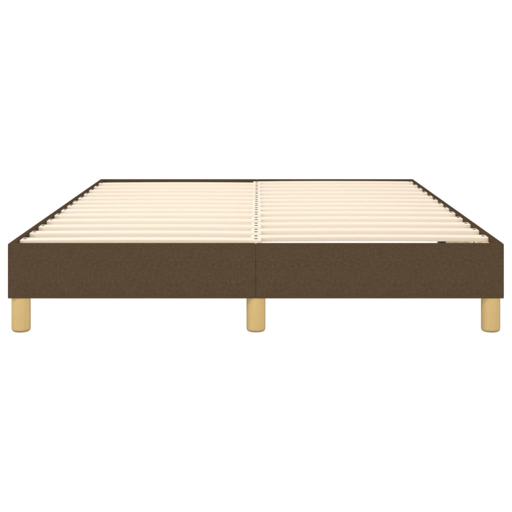 Vidaxl Bed Frame Without Mattress, Dark Brown, 140X190 Cm, Fabric