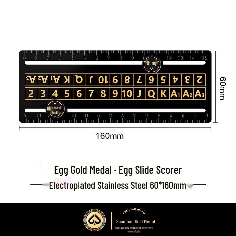 Guandan Gold Medal Scorekeeper: Metal Scorecard for Efficient Game Tracking