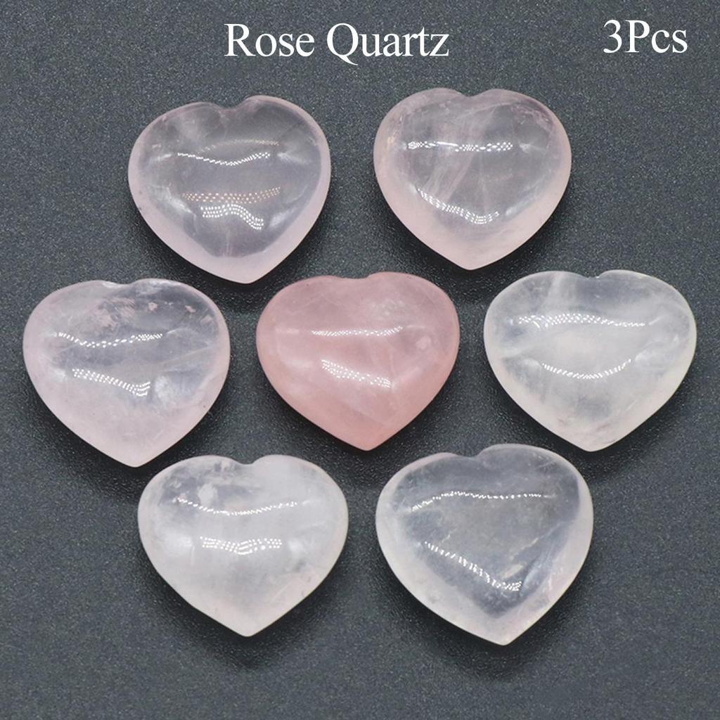 Herz-Kristall-Ornament-Dekoration, Energie-Naturstein, Reiki-Heil-Edelstein für Topfpflanzen, Fischtanks, Aquarien, Heimdekoration, Schmuckzubehör, 2 × 2 cm