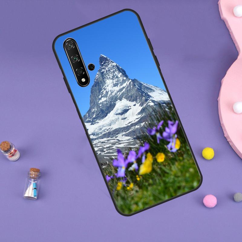 Zermatt Matterhorn Schweizer Berg Hülle Für Huawei P30 P20 P40 Lite Nova 5T 11i 8i 3i 9 10 SE 11 Pro Y90 Y70 Y61 Y60 Y91 Hülle