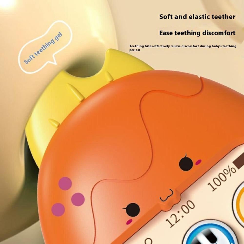 609 Ice Lolly Shape Teether Musical Telephone Baby Early Learning Phone Toy with Music and Light