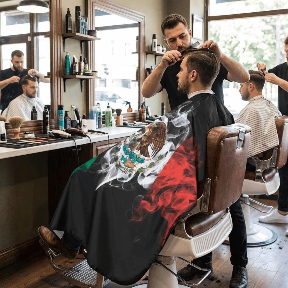 Cape de Coupe de Cheveux Imperméable pour Salon Cape de Barbier Tissu pour Coiffeur Robe Coiffeur