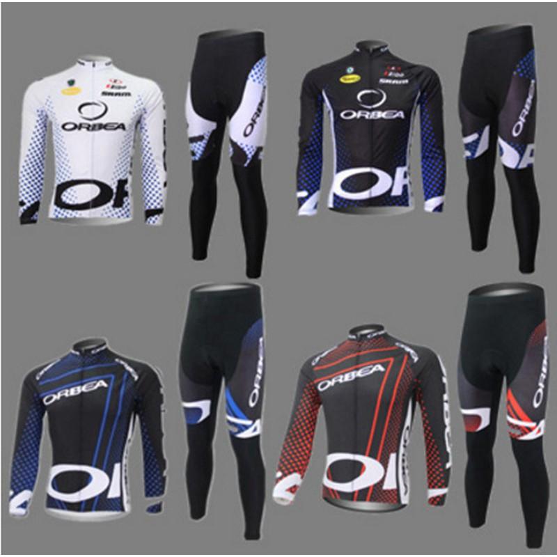 Long Sleeve Cycling Jersey Set Breathable Unisex Road Mountain Bike Apparel
