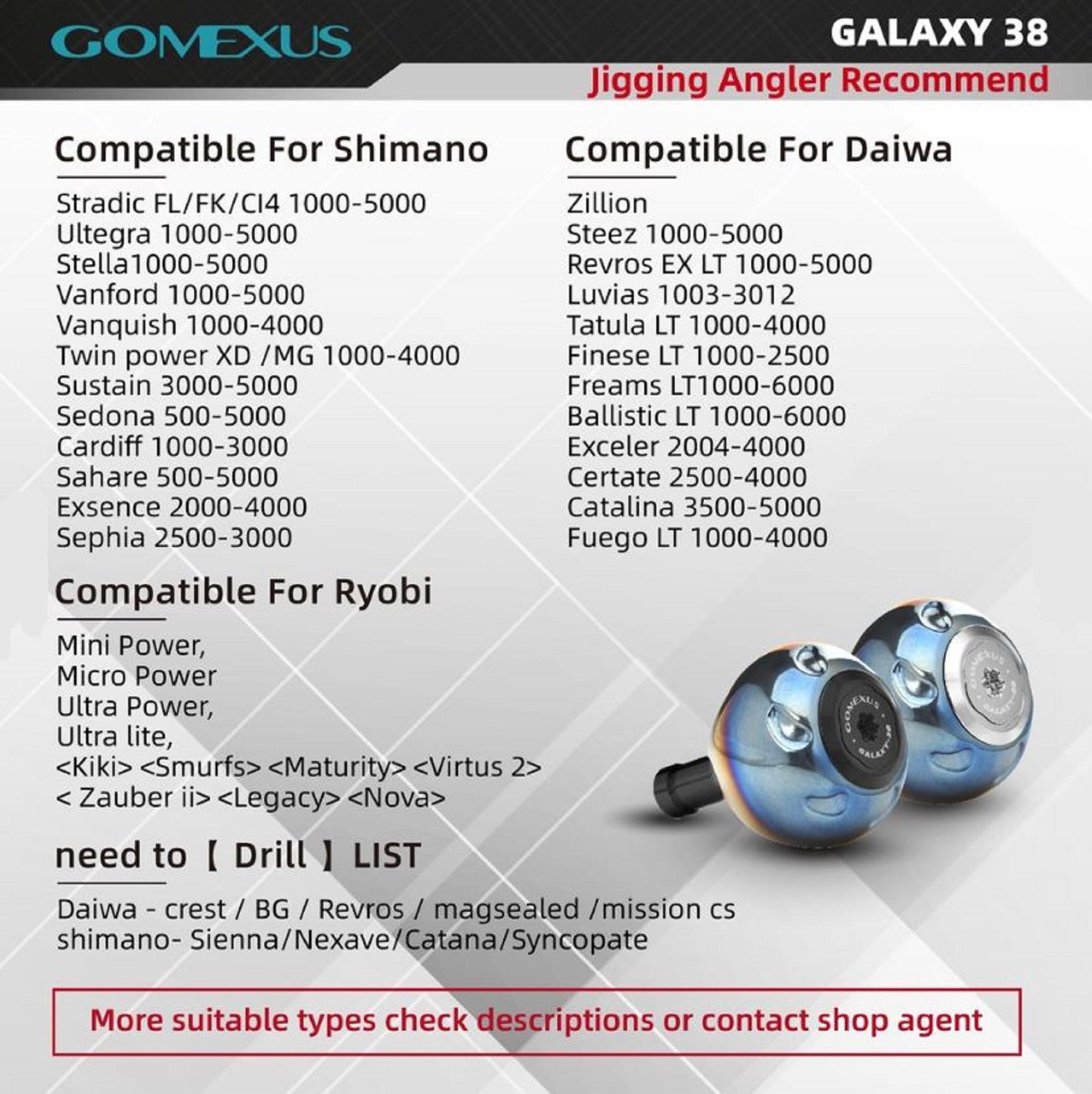 Gomexus Manivelle Alu Noire de 120mm pour Shimano Daiwa Abu Garcia