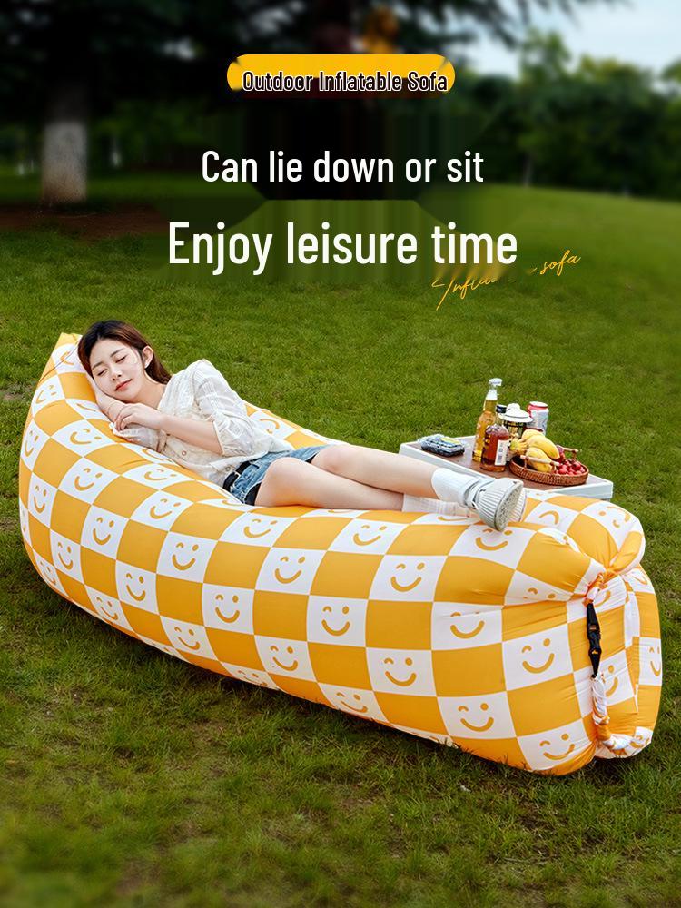Portable Foldable Inflatable Sofa for Camping and Music Festivals - Quick Inflate In One Minute