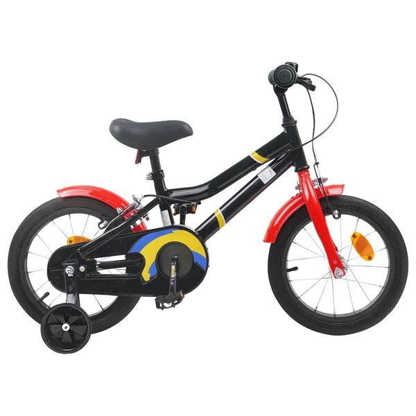 vidaXL Kinderfahrrad 16 Zoll für 4-6 Jahre Schwarz Rot