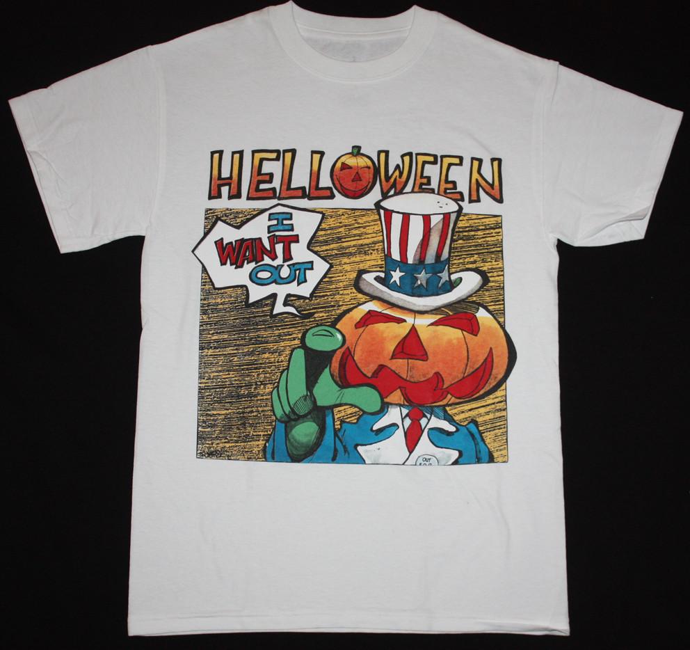 HELLOWEEN CHCI VEN Nové tričko Bavlna Unisex Tričko Všechny Velikosti S-4XL A929 Unisex Tričko